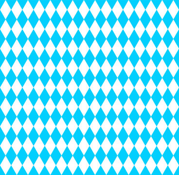 Seamless background of rhombuses. Oktoberfest symbol flag of Bavaria