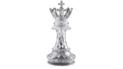 Crystal Chess Pieces Series, Transparent HD PNG. Generative AI.