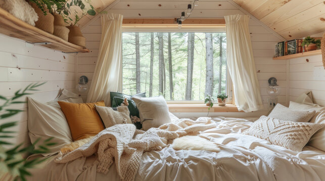 A discussion on the challenges and solutions for designing bedding sets that fit tiny home aesthetics and functionality.
