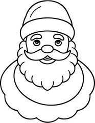 santa claus cartoon coloring page