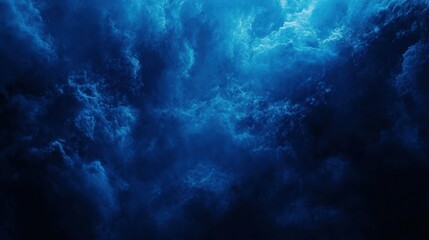 Fototapeta premium Dark Blue Clouds with Light Streaks in the Sky