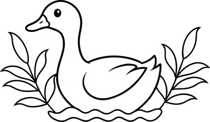 Enchanted Duckling of the Art Nouveau Dreamscape
