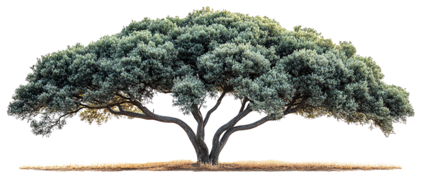 A majestic tree with a wide canopy, providing shade and beauty to any landscape. Ideal for nature-themed designs.
