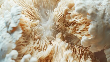 Close-up of intricate, off-white coral textures, highlighting the delicate and organic form of underwater life.