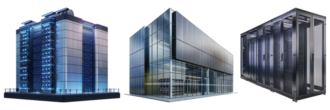 Data center isolated on transparent background