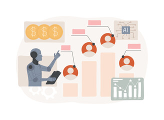 AI-Lead Scoring for Sales Teams abstract concept vector illustration.