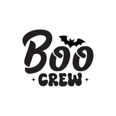 Boo Crew Groovy Svg T-Shirt Design