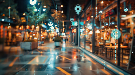 A local business using geo-targeted digital ads to reach nearby customers, promoting special offers and in-store events.