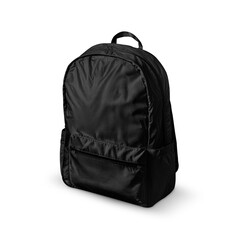Naklejka premium An image of a Black Backpack isolated on a white background