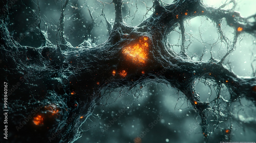 Canvas Prints intricate neural network: a 3d rendering of the brain's complexity