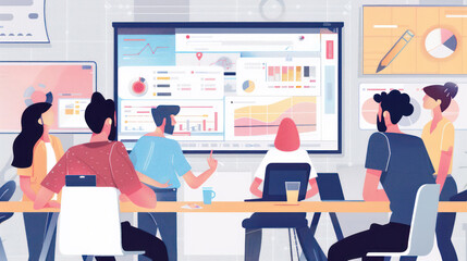 A marketing team overseeing brand management efforts to ensure consistent messaging and visuals across all channels.