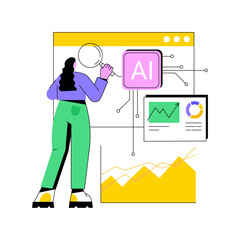 AI-Powered Predictive Marketing Insights abstract concept vector illustration.