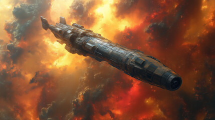 Obraz premium Le vaisseau spatial