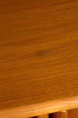 Fototapeta premium 1960s vintage teak cabinet. Minimalist design furniture. Close-up detail photograph.