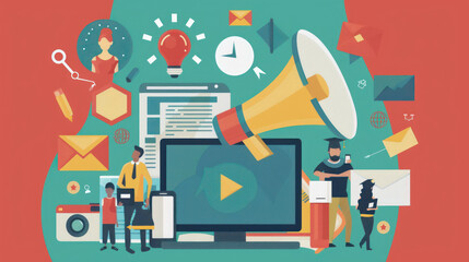 A university using digital advertising to promote its online courses, targeting prospective students through social media and search ads.