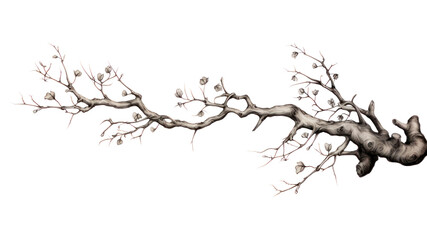 Naklejka premium PNG Tree drawing branch sketch.