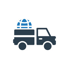 Globe transportation icon