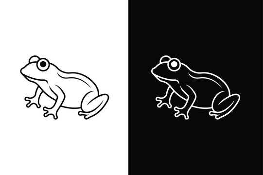  Frog icon vector illustration for graphic design on white background.