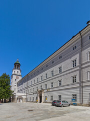 Fototapeta premium The huge museum near Mozart square, Salzburg, Austria