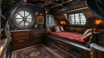 Treasures of the High Seas: Exploring the Enigmatic Captain's Quarters on a Pirate Ship