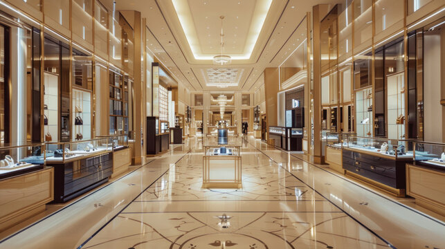 A visual of a luxury brand's strategy, focusing on creating an aspirational brand image that resonates with affluent consumers.