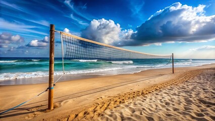 volleyball net on the beach
