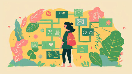 A visual of a personal brand development process, from defining personal values to creating a cohesive brand message.