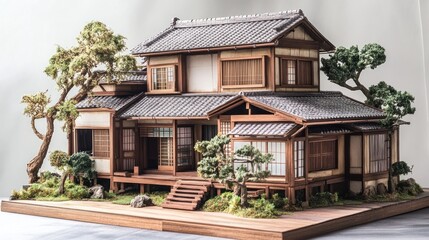 Obraz premium Japanese House Miniature