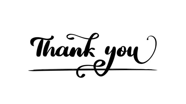 Thank you text animation. Suitable for thank you cards, notes, social media posts, or presentations. - Powered by Adobe