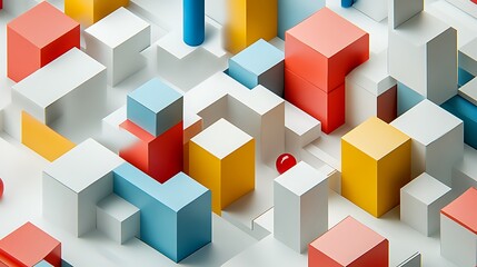 Obraz premium Abstract 3D Cube Art Collection: Geometric Designs, Textures, and Colorful Patterns