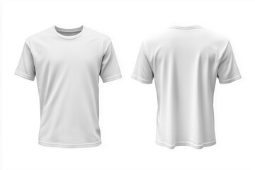 white shirt with a collar and sleeves. The shirt is unbuttoned and has no design or writing on it