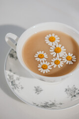Coffee and flowers