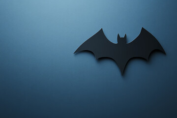 Black Paper Bat with Copyspace for Halloween