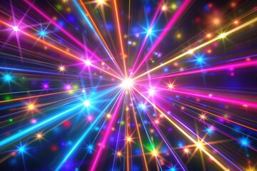 Naklejka premium abstract background with glowing stars