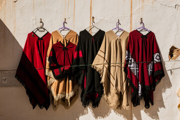Argentina traditional clothes on hangers