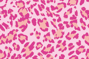 Seamless hand drawn leopard pattern, detail
