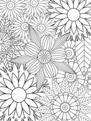 Flowers Coloring Pages For Adules