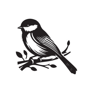 recommend clip art: High-Quality Great Tit Silhouette Vectors for Wildlife Art Projects