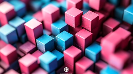 Obraz premium Abstract 3D Cube Art Collection: Geometric Designs, Textures, and Colorful Patterns