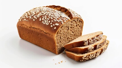 Freshly Baked Oatmeal Bread Loaf - Sliced and Ready