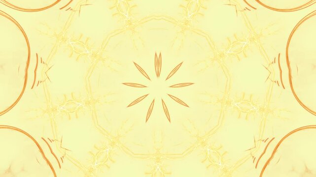 bl&uuml;tenf&ouml;rmige abstrakte Grafik, Fr&uuml;hlingsdesign, Pastellfarben, Mandala, gr&uuml;n
