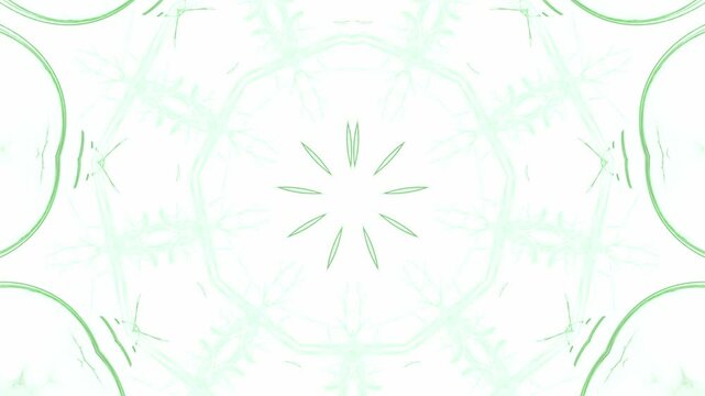 bl&uuml;tenf&ouml;rmige abstrakte Grafik, Sternf&ouml;rmig, Fr&uuml;hlingsdesign, Pastellfarben, Mandala, mittig, symmetrisch, gr&uuml;n
