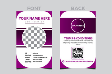 Modern Identity Card With Gradient Blue Navy Abstract Liquid