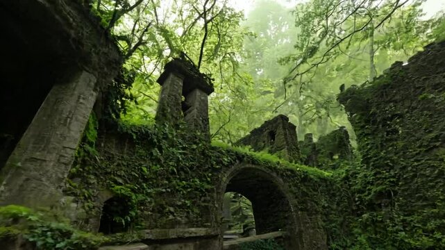 Abandoned Forest Old Architectures Ruins