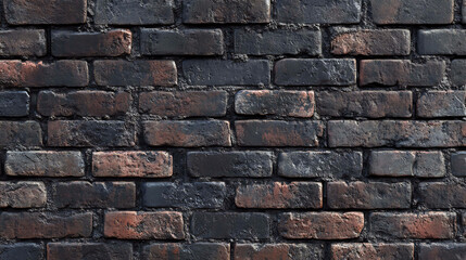 Obraz premium A close up of a dark brick wall.