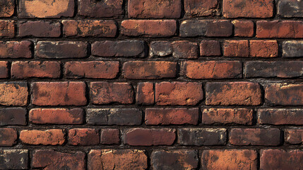Obraz premium A red brick wall with a distressed, aged look.