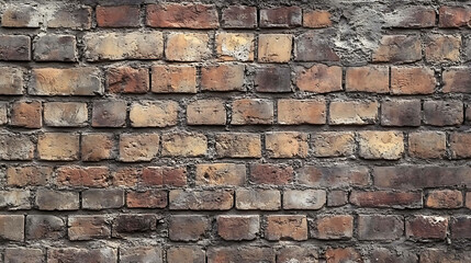 Fototapeta premium Brick wall texture, red, orange, brown, and gray brick.