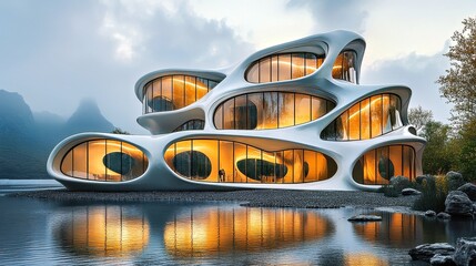 Futuristic Bionic Museum: Living Building with Adaptive Skin