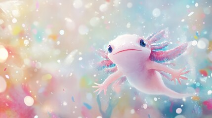Dreamy Pink Axolotl