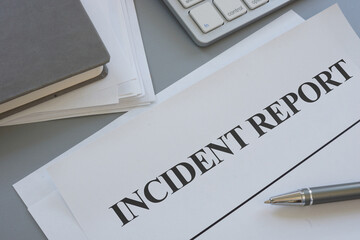 Incident report is shown using the text